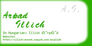 arpad illich business card